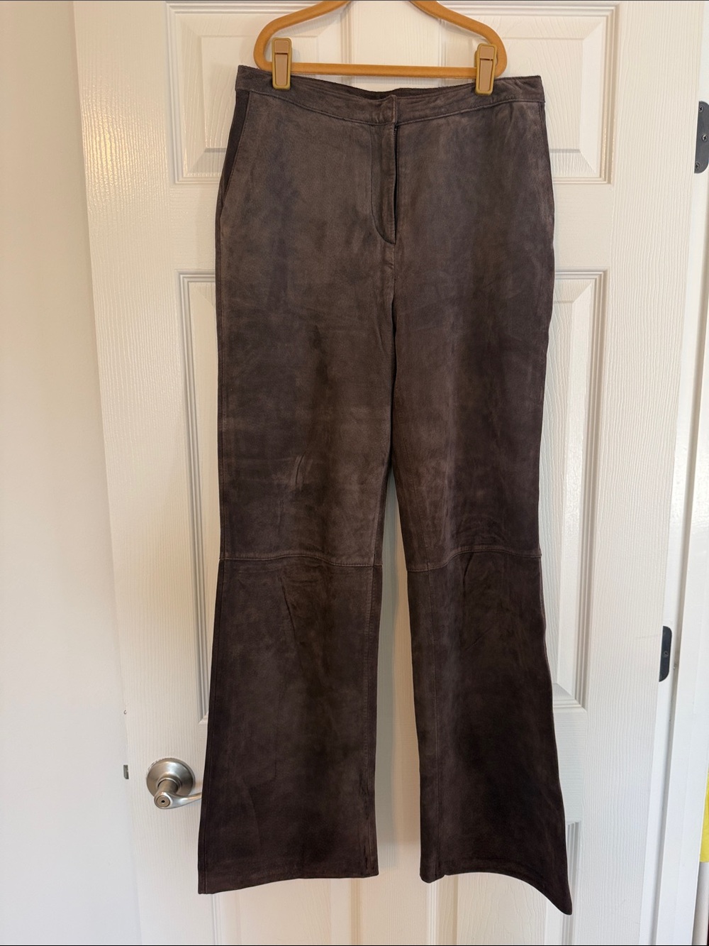 Alfani Suede Wide-Leg Pants in Dark Brown